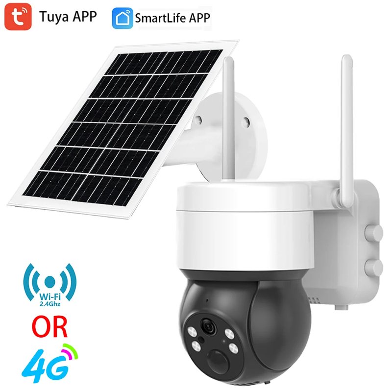 Caméra solaire 4G motorisée, carte SIM